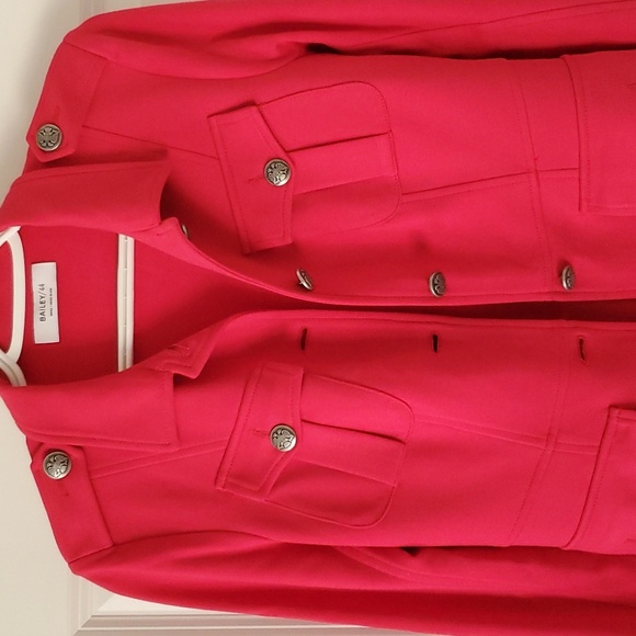 Bailey/44 Imperial Army Jacket Cerise Pink Jacket Size S - Picture 2 of 15
